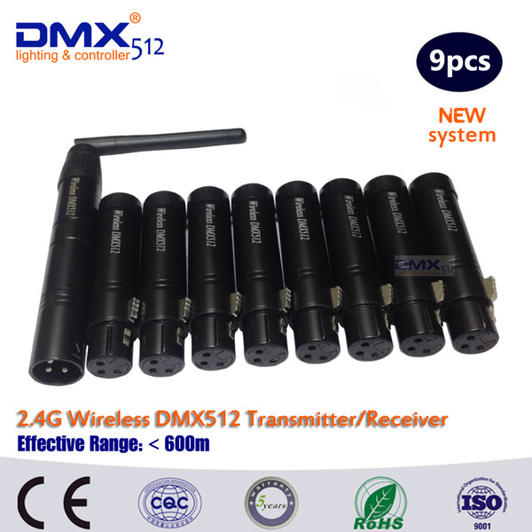 DHL Free Shipping wireless dmx controller dj disco stage lighting control,2.4Ghz Wireless DMX512 transceiver