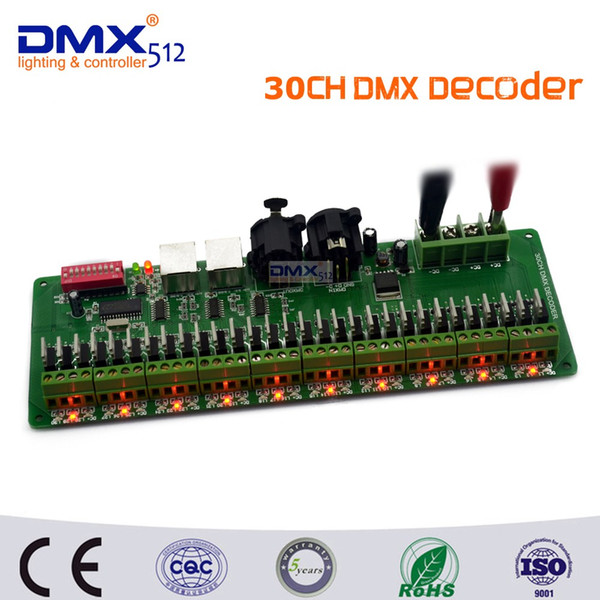 30 channel Easy DMX rgb LED strip controller decoder dmx512 decoder controlador dmx dimmer 12v console