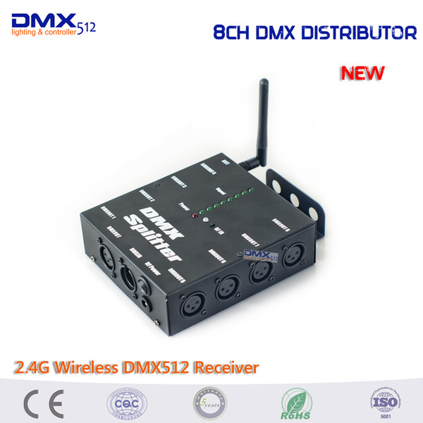 8 Way Wireless DMX512 Splitter LED Light Stage Light Signal Amplifier Splitter wireless DMX Distributor