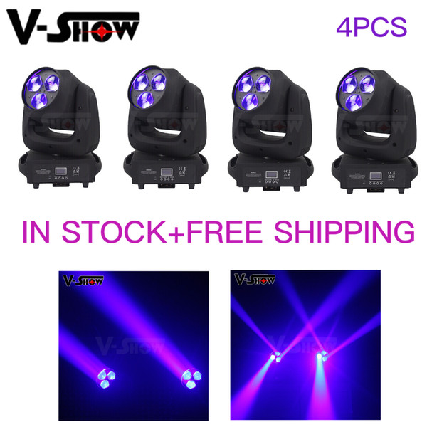 4pcs 3x40w rgbw led beam wash zoom moving head zoom light dmx control dj disco light for stage and bar