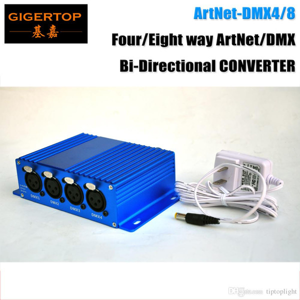 TIPTOP TP-D16 ArtNet-DMX4/8 Four/Eight way ArtNet/DMX Bi-Directional CONVERTER 8 Female 3PIN XLR IN/OUT Adjustable Stage Light