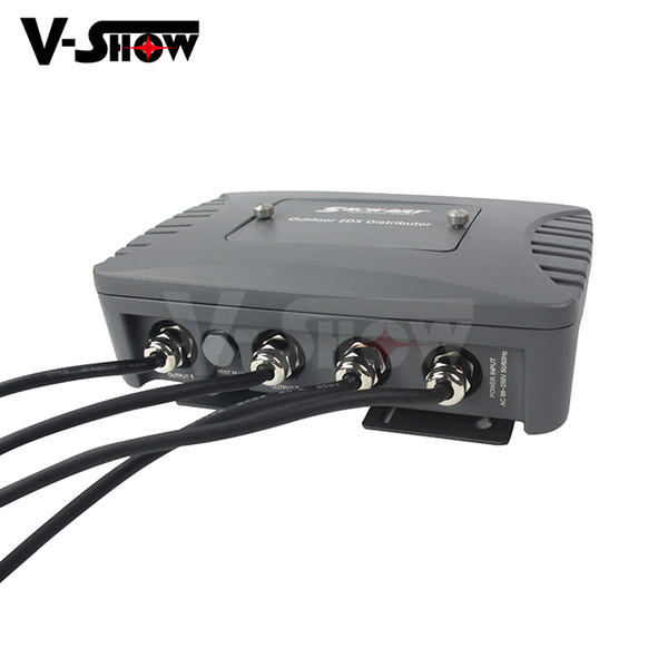 2018 New design waterproof 2 Way/channels DMX Distributor with one input independent input and output signal supply for all stage light