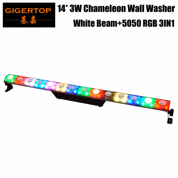 Freeshipping 14x3W White Beam Wash 2IN1 Pixel Led Wall Washer Light Stage Truss Background Decoration Using Daisy Chain RGB 5050