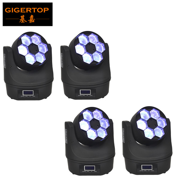 TIPTOP New Arrival 4 Unit 6x15W 4in1 RGBW LED Mini Bee Eye Moving Head Beam Light, LED Moving Head Beam Light DMX IN&OUT 100V-220V