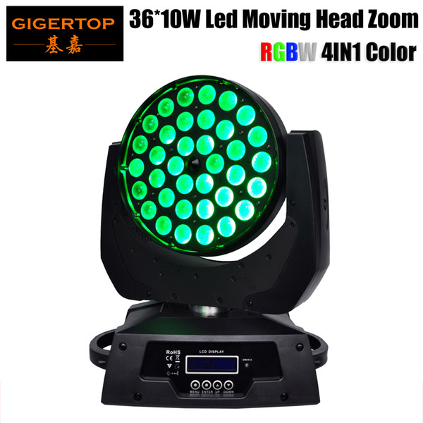 Low Noise 36x10W 4IN1 Zoom Led Moving Head Light RGBW DMX 512 KTV Led Moving Head wash beam effect AC110V-240V dj ktv club TP-L620A