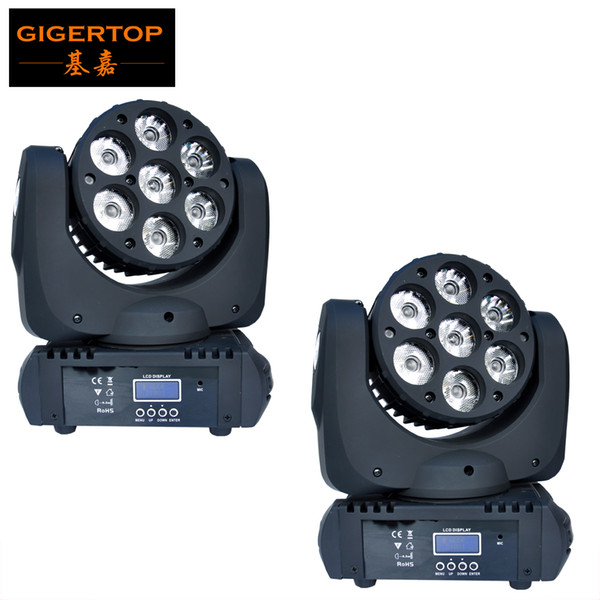 TP-L641 2pcs/lot 7x12W 4IN1 LED Moving Head Light Beam Effect Moving Head Light 15DMX Chs Stage Lighting Moving Head Light TP-L641