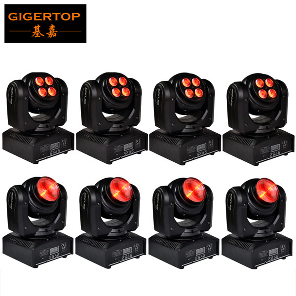 Big Discount 8XLot Two Face Mini Led Moving Head Light Beam Wash Led Stage Light RGBW Y Axis Endless Rotation Cree 10W Beam Tianxin 40W Wash