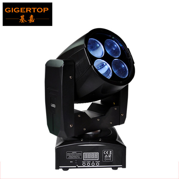 TIPTIP Sample 4x10W Mini Led Moving Head Super Beam Light Rotating Lens Prism Gobo Effect DMX 512 Control 4/16CH 55W 90V-240V