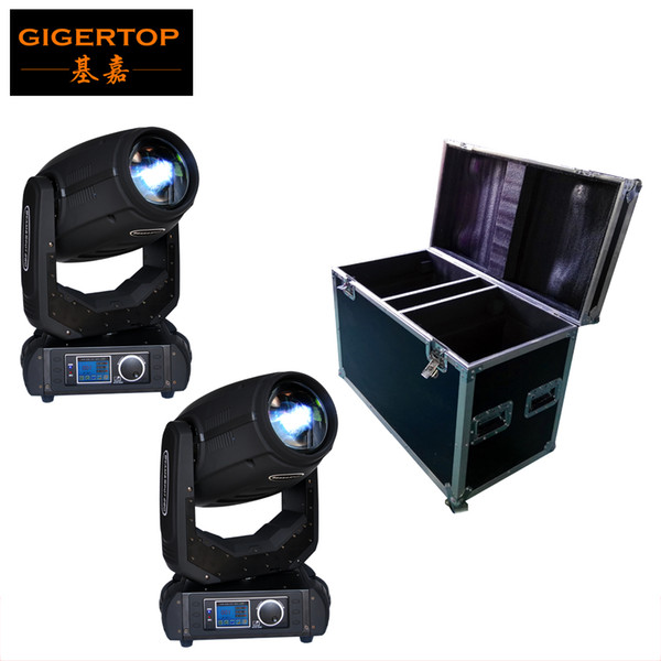 2IN1 Flightcase Pack 280W BEAM SPOT MOVE HEAD LIGHT Full Color Led Display Roller Button Electrical Zoom/Focus 10R High Power