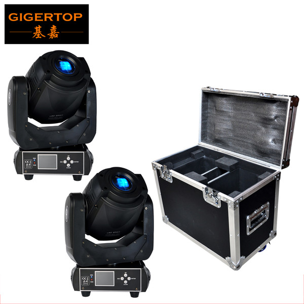 Flightcase 2in1 For 2XLOT 90W Gobo LED Moving Head Light 3 Face Prism With LCD Display DMX Controller 6/15 Channel High Quality 100V-220V