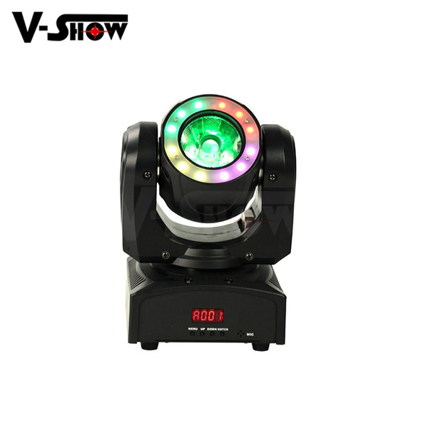 free shipping mini 60w rgbw beam led moving head stage light with halo effect dmx control for satge and dj