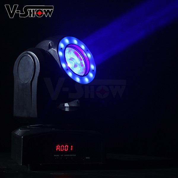 1pcs Free shipping Mini 60W RGBW Super Beam Moving Head Light With Halo Effect Stage Light Dmx Dj Light For Club And KTV