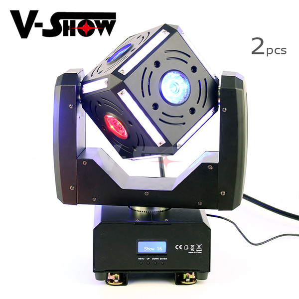 2pcs led cube moving head light stage light 6x12w rgbw and 12x6w rgb dmx control dj disco light for nightclub