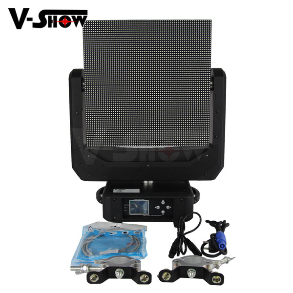 Free shipping With road case 2pcsArt-net RGB colorful round led panel moving head dmx control stage light for dj disco