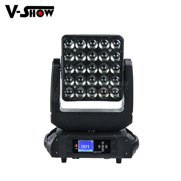 1pc free shipping 25pcs RGBW zoom matrix led moving head stage light for dj disco and nightclub