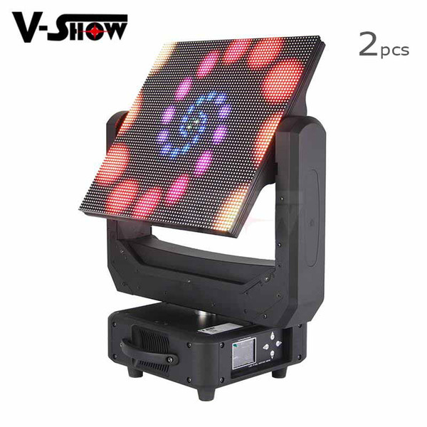 2pcs with road case free shipping Art-net RGB colorful round led panel moving head dmx control stage light for dj disco