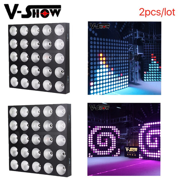 2pcs/lot Beam Matrix 25pcs 5x5 RGBW led beam matrix individual contorl dmx stage light for dj disco