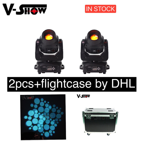 2pcs with flightcase 150w 3in1 led Beam spot wash moving head light dmx control 4 prism gobo dj for christmas dj stage light