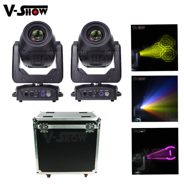 2pcs with case 200W Moving Head Light Led Beam Spot Wash 3in1 Stage Light Dmx Dj stage Light For Bar Club disco party