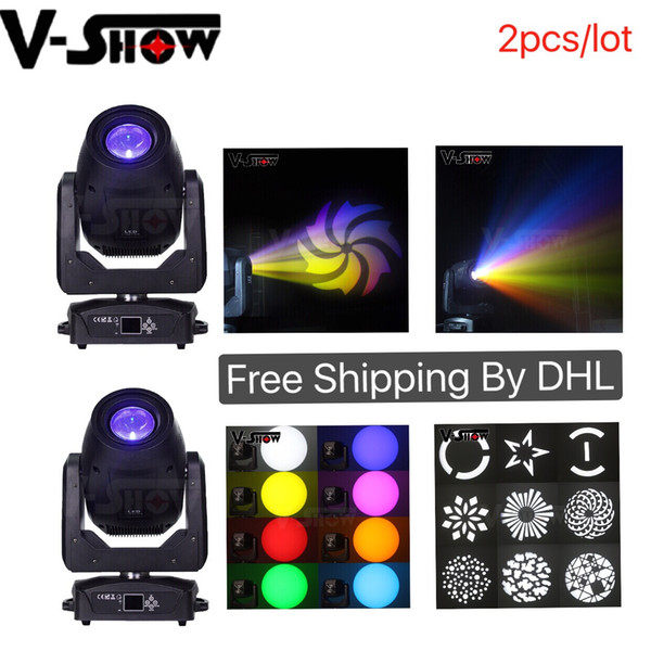 2pcs/lot 200W Beam Spot Wash 3in1 Moving Stage Light Dmx 3/8 prism Dj stage Light For Bar Club disco party