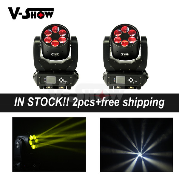 2pcs New Arrival 6x25W Moving Head Light Dmx Control Led Beam Stage Light Professional Dj Equipment For Wedding Bar Club