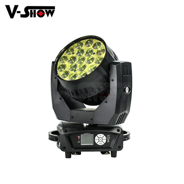 AURA 19x15w RGBW 4in1 Beam Wash Moving Head Light With Backlight Zoom Function Stage Light For Dj Disco Bar Club theater