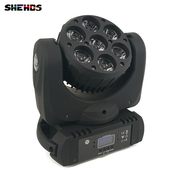 Fast Shipping LED Beam Moving Head Light 7x 12W RGBW Quad LEDs With Excellent Pragrams 9/16 Channels