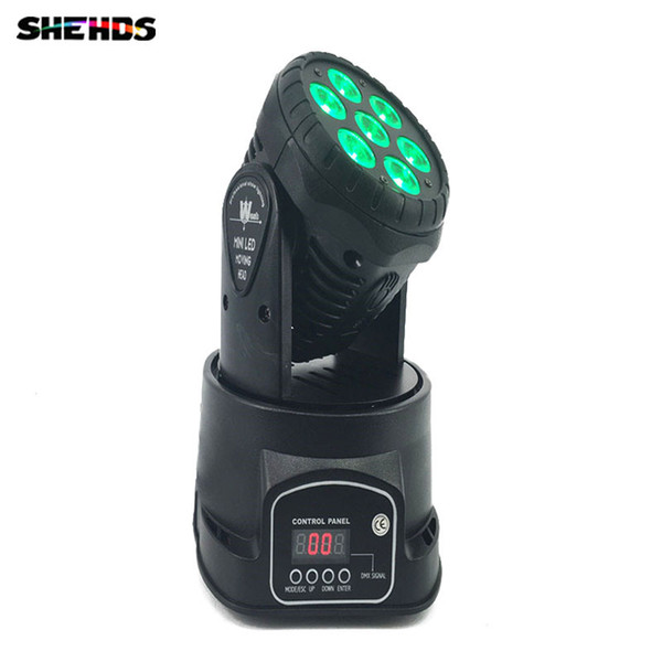 Fast Shipping LED Wash 7x18W RGBWA+UV Moving Head Lighting 6in1 BGBWA+UV for Disco DJ KTV 12/16DMX Channels,SHEHDS