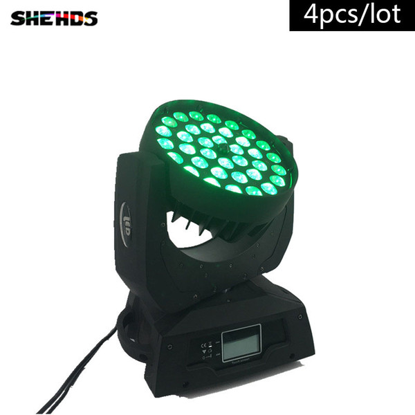 4pcs/lot Fast Shipping LED Wash Zoom Moving Head Light 36x15W RGBWA 5IN1 Touch Screen ,DMX 16 Channels Good for DJ