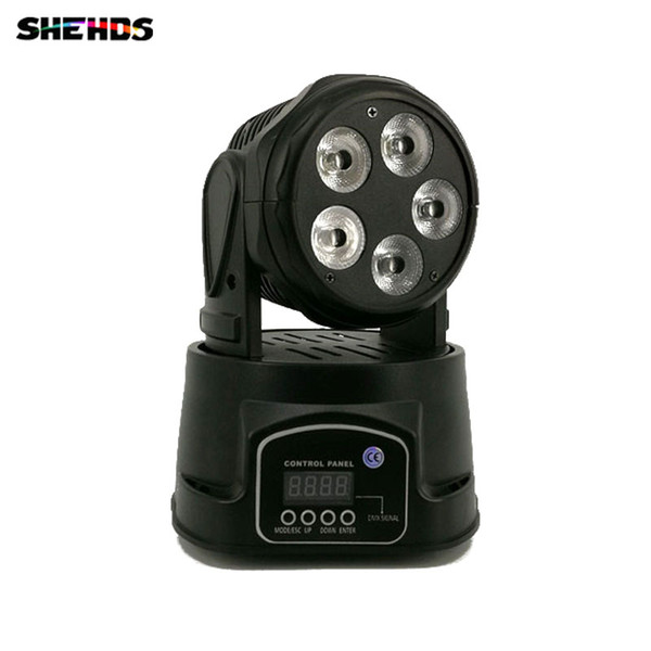 Fast Shipping LED Moving Head Mini Wash 5x18W RGBWA+UV Good for Disco DJ Party Beam SHEHDS Stage Lighting