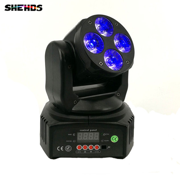 Fast Shipping LED Moving Head Mini wash 4x18W RGBWA+UV with advanced 16/18 Channels Free Shpping