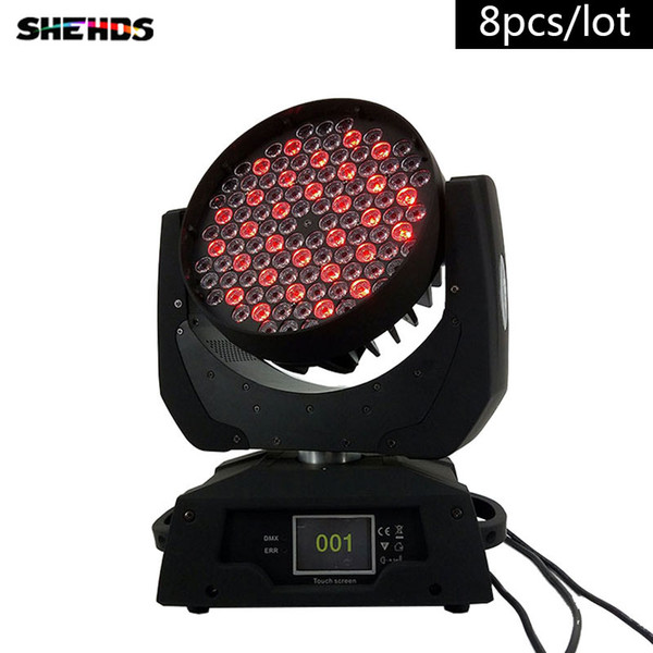 8pcs/lot LED Wash Moving Head Light 108X3W RGBW LED Stage Lighting DJ Disco Lighting DMX Sound Professional Stage Light for Event/wedding