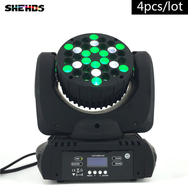 4pcs/lot Fast Shipping LED Beam 36x3W Moving Head Light 36x3W RGBW With DMX 9/16 Channels