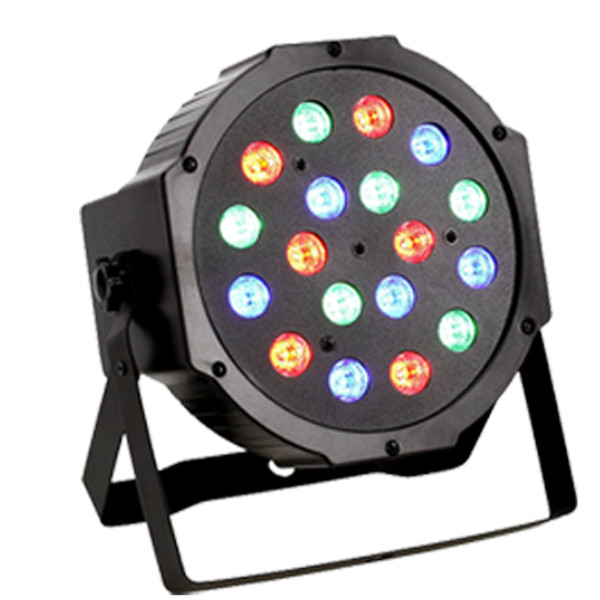 54W 18*3W Stage lights Up-Lighting dmx 512 Full RGB Color Mixing LED Flat Par Can Red Green Blue Color Mixing Up-Lighting Stage Dance