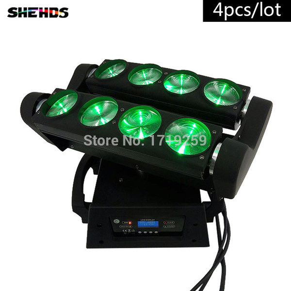 4pcs/lot Free shipping cree chips rgbw 4in1 8x10w spider light led beam moving head Fast Shipping