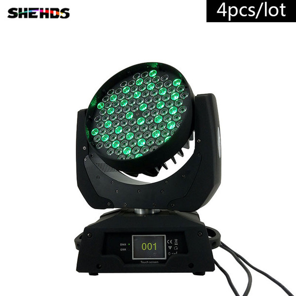 4pcs/lot LED Wash Moving Head Light 108X3W RGBW LED Stage Lighting DJ Disco Lighting DMX Sound Professional Stage Light for Event/wedding