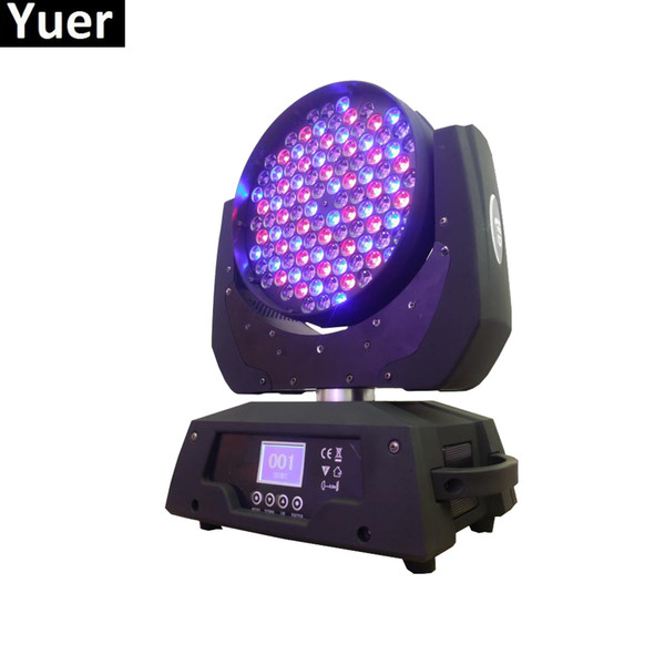 Free Shipping 108x3W RGBW Led Moving Head Beam Wash Light Luzes DJ Centralina DMX Disco Sound Strobe Projector Stage Lights