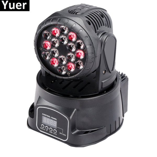 2 Pcs/Lot LED RGB 18x3W LED Moving Head Light High Power 60W Stroboscope LED Strong Light For Party Disco DJ Stage Lights