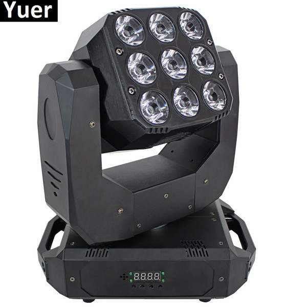 LED Double Face Infinite Rotating Moving Head 9x3W+12x4W DJ Light 10/18/25 Channel DMX512 Disco Party Stage Effect Lighting