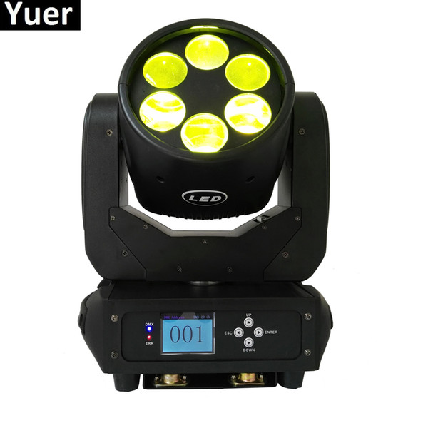 Newest 135W LED Moving Head Stage Lighting 12/20 DMX Channel Hi-Quality 6X25W LED Moving Beam Lights 100-240V