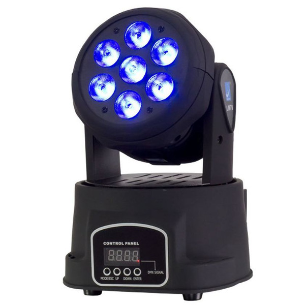 Moka MK-M06A Stage Lighting 7x10W LED Moving Head Light DMX512 4/12CHs for Disco Party Wedding Effect