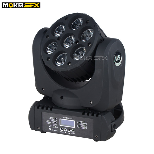 7x12W RGBW 4in1 LED moving head Beam light led spot lights dmx 512 High Power moving head light lamp