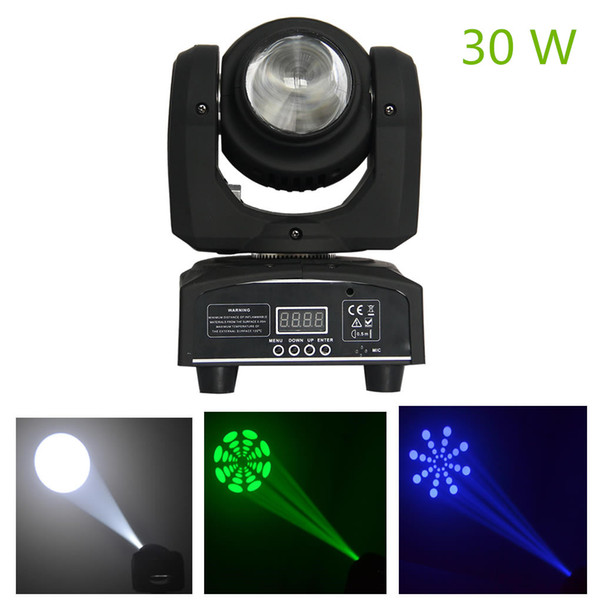 AUCD Mini 30W RGBW LED Gobos Moving Head Stage Light DMX Professional 9/11 CH Party Disco Show DJ Club Lighting LE-30WHL