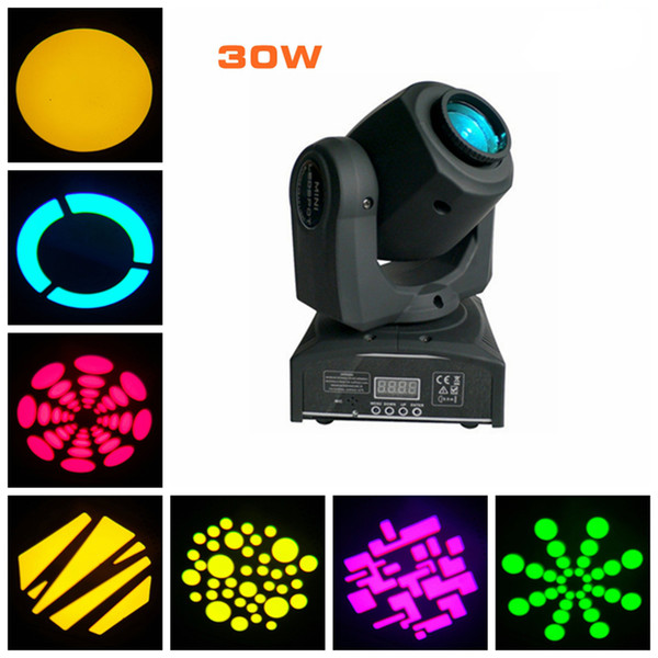 Free Shipping High Quality 30W LED Mini Small Moving Head Light for Stage,Disco,Part DMX512 Stage Lighting