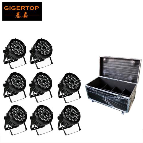 Flight Case 8in1 Packing 18x12W RGBW 4IN1 Waterproof Aluminum Casting Led Par Light IP65 Good Heat Dissipation No Work Noise TP-P104