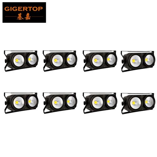 8pcs 200W COB Aluminium Led Par Light for Club Stage warm white LED blinder light