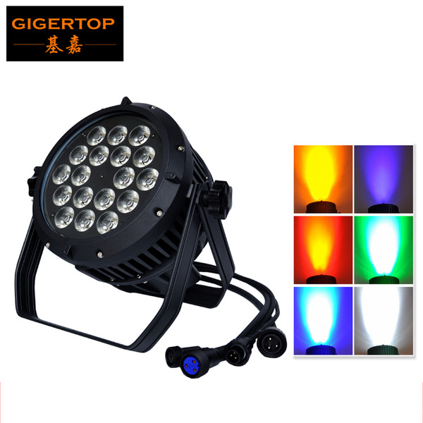 Free Shipping Waterproof IP65 Outdoor Led Par RGBWA+UV 6in1 Led Par Can 18x18w Led Par Light For Outdoor Use Rain Proof No Noise TP-P105C