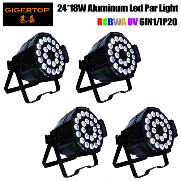 Gigertop stage lighting 24X18W 6 colors led stage lighting 25 degree lens IP20 TP-P66 X4