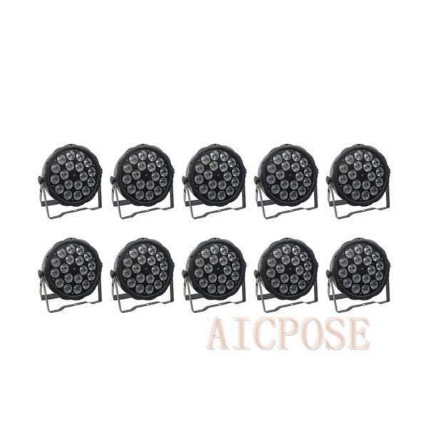 10Pcs/lots Big Lens 18x10W RGBW 4in1 Led Par Light With DMX512 Control Stage Light For DJ Wedding Disco Bar Stage