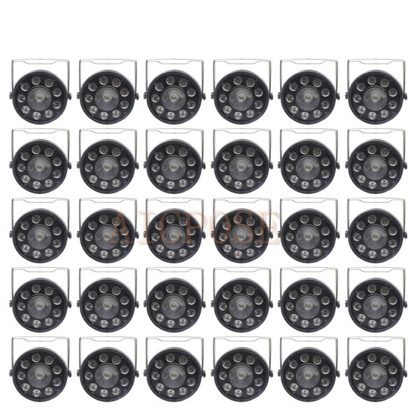 30Pcs/lots LED Flat Par 9x10W+30W RGB Lighting For DMX512 Stage Effect Professional DJ Equipment 9*10w 30W Dance Floor Disco